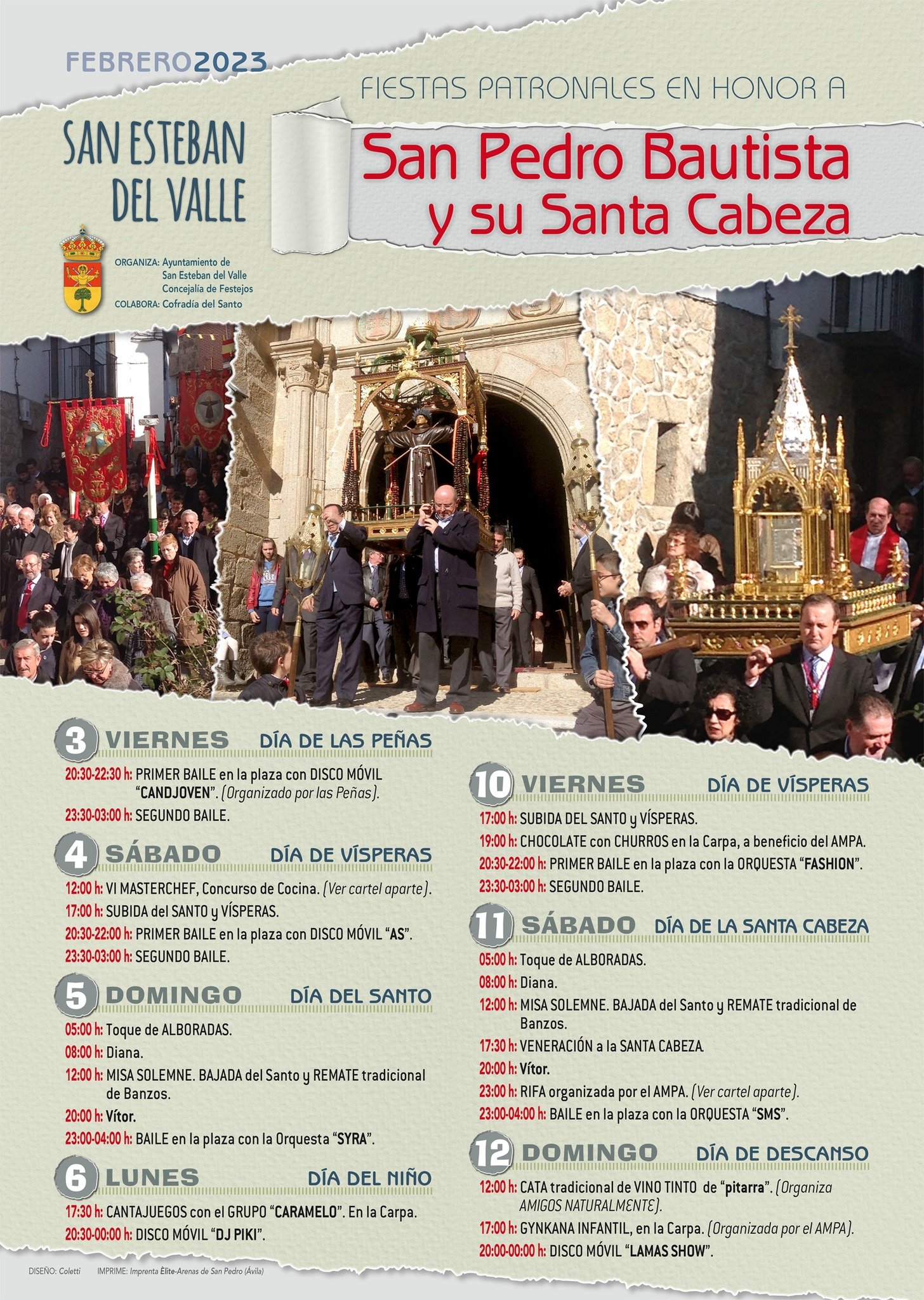 Fiestas patronales en honor a San Pedro Bautista (invierno) 2023 San Esteban del Valle